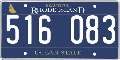 RI license plate 516083