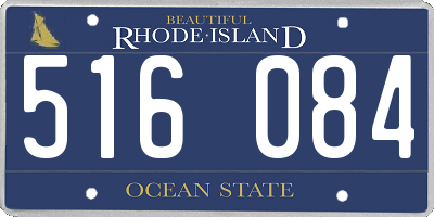 RI license plate 516084