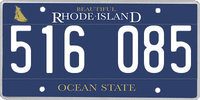 RI license plate 516085