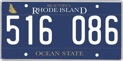 RI license plate 516086