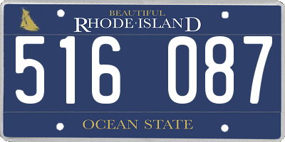 RI license plate 516087