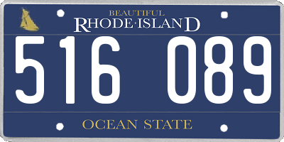 RI license plate 516089