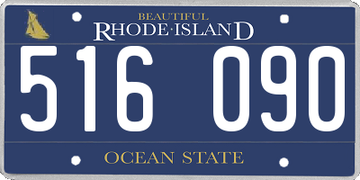 RI license plate 516090