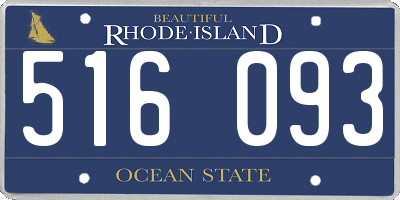 RI license plate 516093
