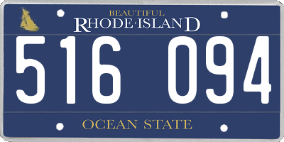 RI license plate 516094