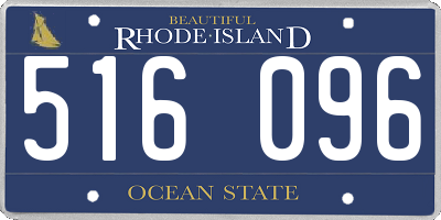 RI license plate 516096