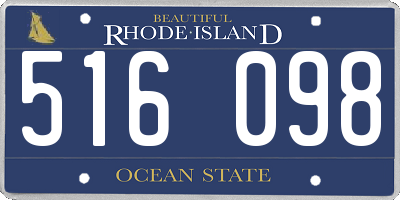 RI license plate 516098