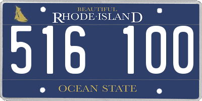 RI license plate 516100