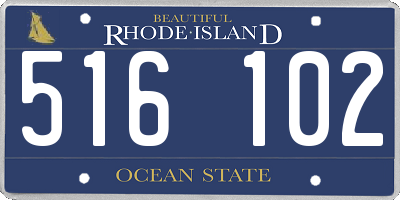 RI license plate 516102