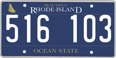 RI license plate 516103