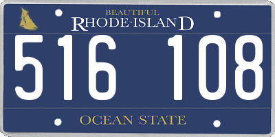 RI license plate 516108