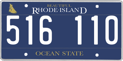 RI license plate 516110