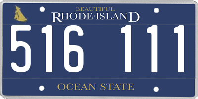 RI license plate 516111