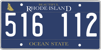 RI license plate 516112