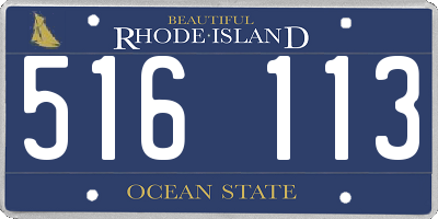 RI license plate 516113