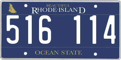 RI license plate 516114
