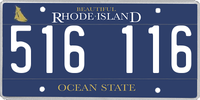 RI license plate 516116