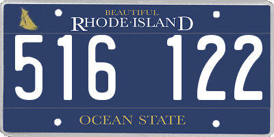 RI license plate 516122