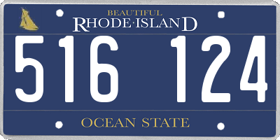 RI license plate 516124