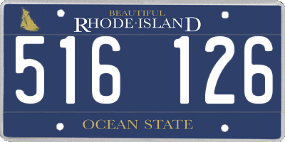RI license plate 516126