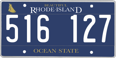 RI license plate 516127