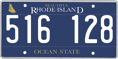RI license plate 516128