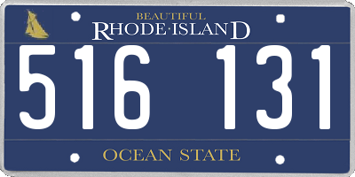 RI license plate 516131