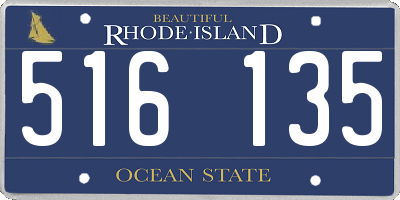 RI license plate 516135