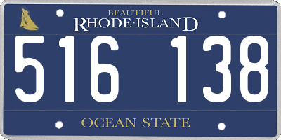 RI license plate 516138
