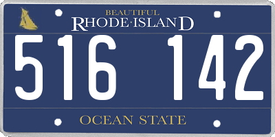 RI license plate 516142