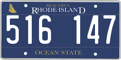 RI license plate 516147