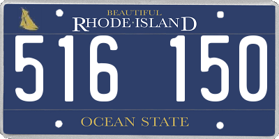 RI license plate 516150