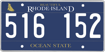RI license plate 516152