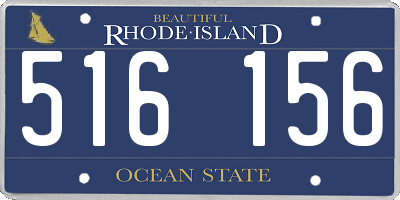 RI license plate 516156