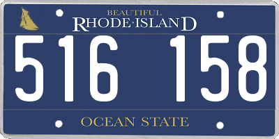 RI license plate 516158