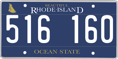 RI license plate 516160