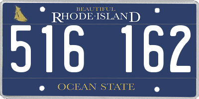 RI license plate 516162