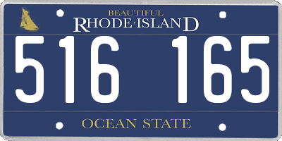 RI license plate 516165