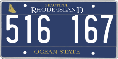 RI license plate 516167
