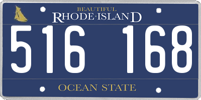 RI license plate 516168