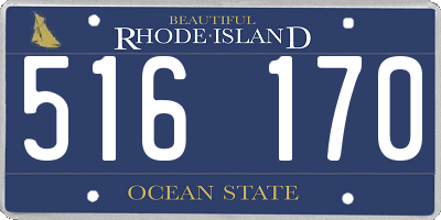 RI license plate 516170