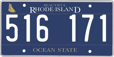 RI license plate 516171