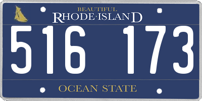 RI license plate 516173