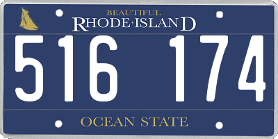 RI license plate 516174