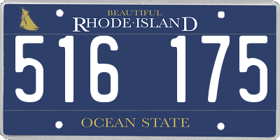 RI license plate 516175