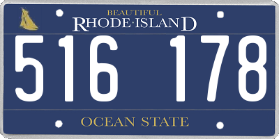 RI license plate 516178