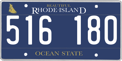 RI license plate 516180
