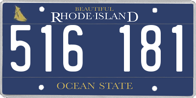 RI license plate 516181