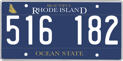 RI license plate 516182