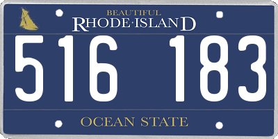 RI license plate 516183